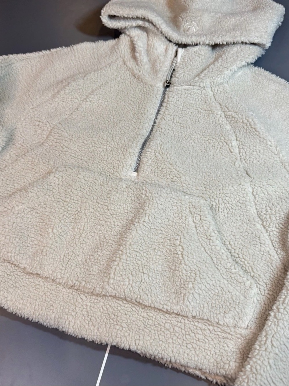 lululemon athletica Cream Sherpa Half-Zip Hoodie XS/S - Picture 8 of 10